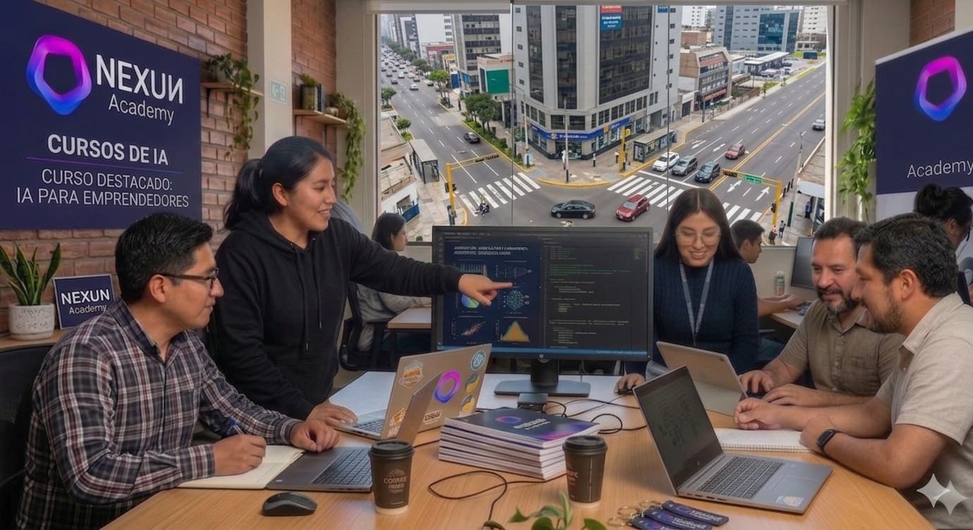 Equipo de Nexun Academy trabajando en formación y adopción de inteligencia artificial